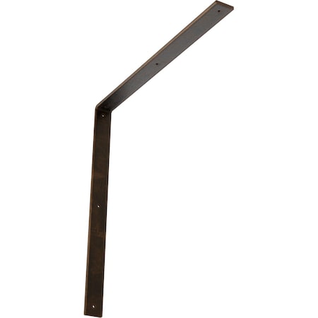 Ekena Millwork Hamilton Steel Bracket, Antiqued Bronze 2"W x 24"D x 24"H BKTM02X24X24HAABZ